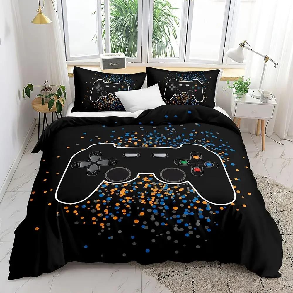 Gamer Bedding Sets For Boys Gaming Duvet Cover Set Video Games Comforter Cover Playstation Designs Bed Set With Pillowcase