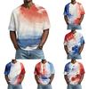 Men's Casual Printed T-Shirt, Short Sleeve V-Neck Breathable Knit Top