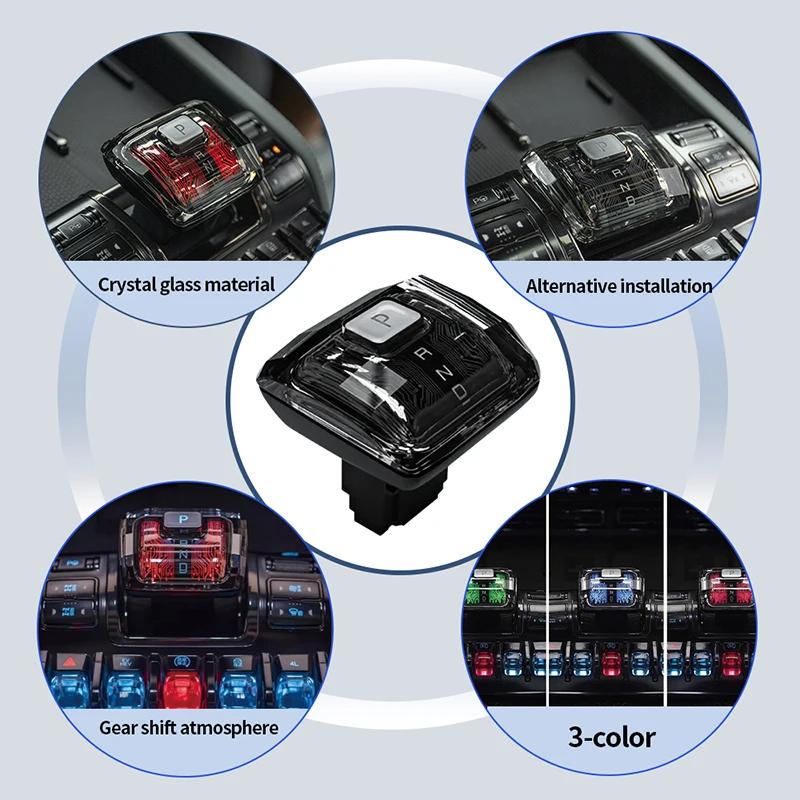 Central Control Replacement Style Crystal Gear Head For BYD Leopard 5 2025+ Lighting Crystal Gear Head Interior Auto Accessories