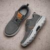 Men's Wide Fit Canvas Lace-up Loafers with Thick Sole for Outdoor Sports