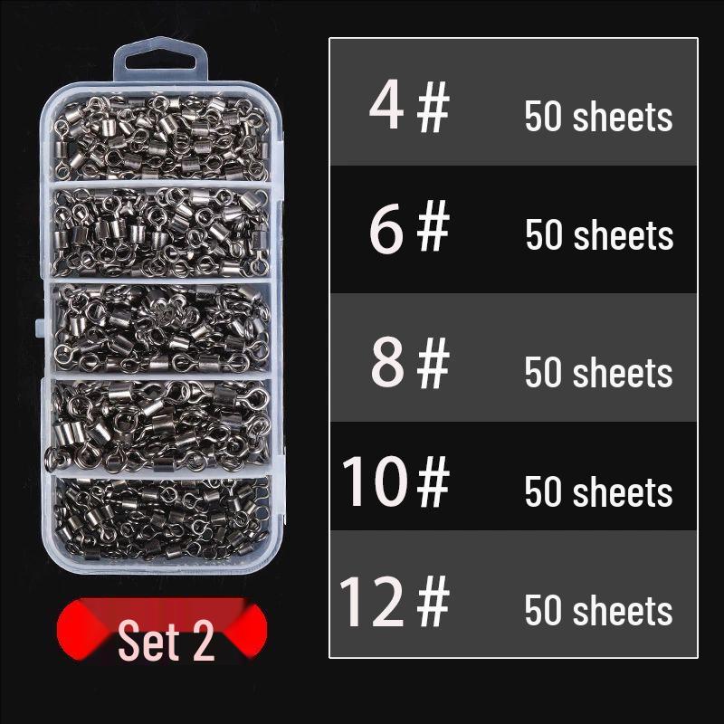 American 8-Character Ring Set: Quick Swivel Fishing Rod Connector & Leader Accessories