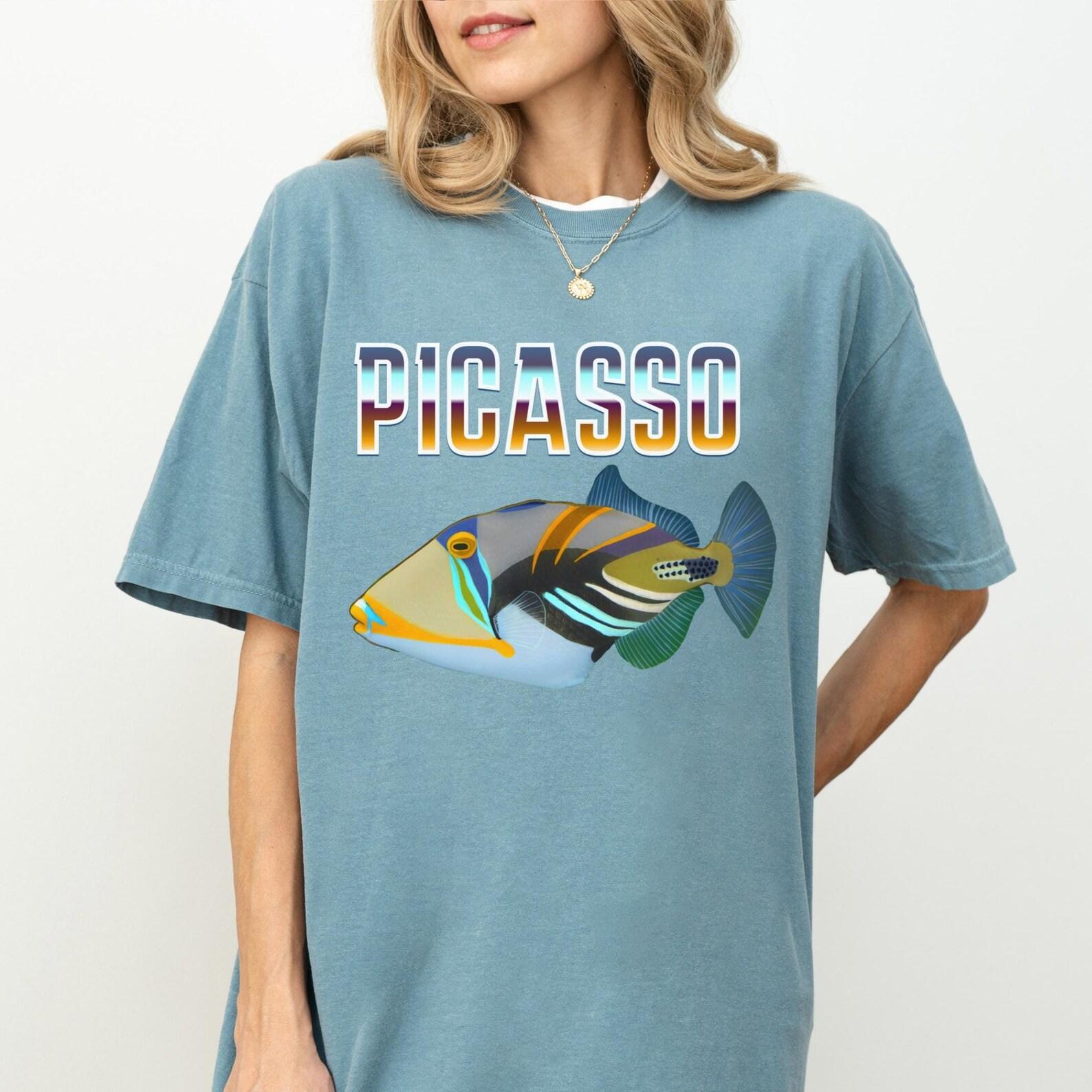 Picasso Triggerfish Comfort Colors Tee, Ocean Lover Unisex Shirt 2XL