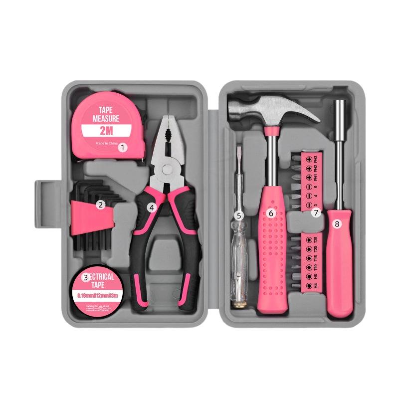 24-Piece Home Repair Tool Kit with Pliers, Wrench & Hammer – Multi-purpose Set