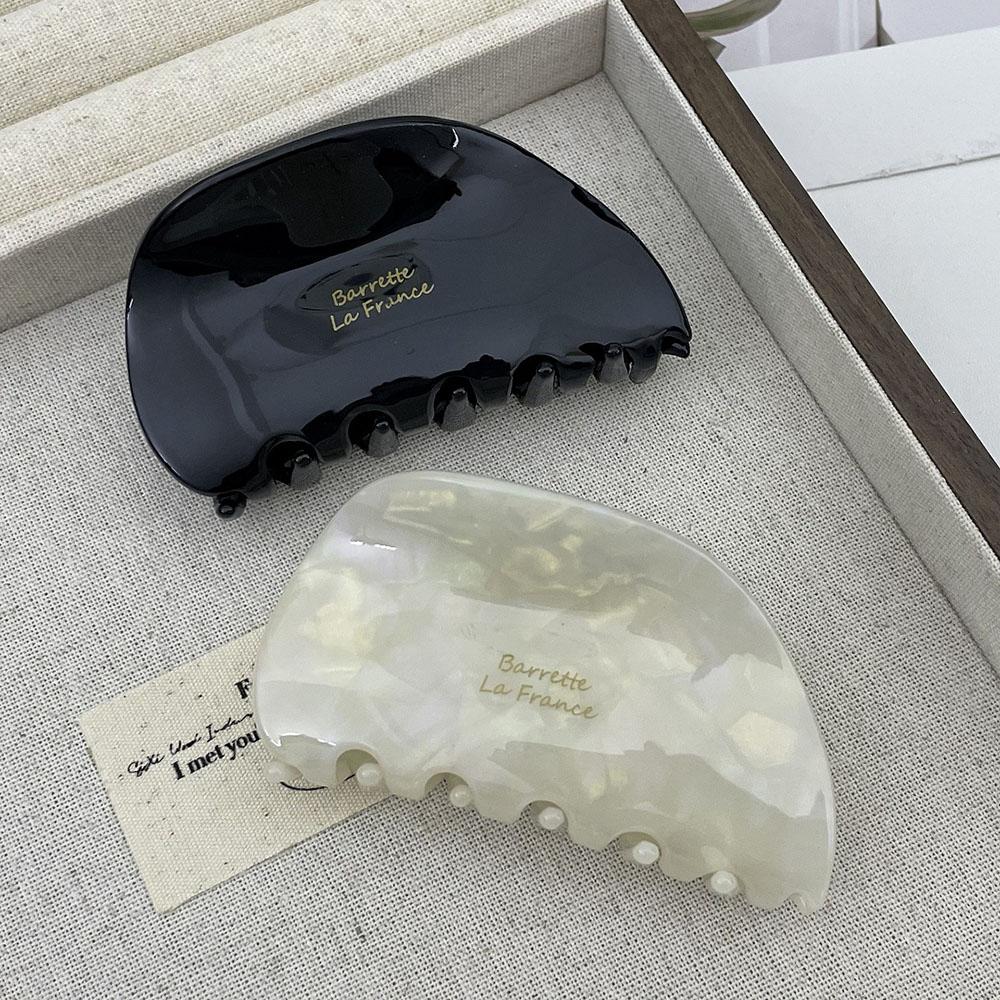 Francouzská Vintage 7.7CM Půlkruhová Spona do Vlasů Jednoduchá Delikátní Acetátová Spona Žralok Vlasové Doplňky Pro Ženy Dívky