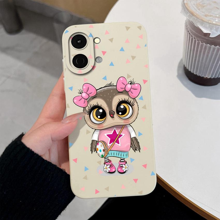 For Tecno Spark Go 3 2 1S Case Spark 30 40 40C Cover Pova 7 Pro Neo Ultra Phone Bags Cute Owl Cat Soft Liquid Silicone Anti Drop Shell For Tecno Cases