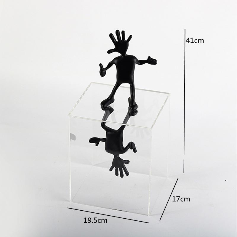

Acrylic Box, Inverted Palm Cartoon Abstract Character Sculpture, Children s Room Figurine Resin Model Ornament, Home Decoration