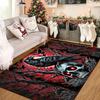 Skull and Raven Gothic Rug for Dark Interiors - Halloween Decor, Spooky Home Accessories, Bold Living Room Designs