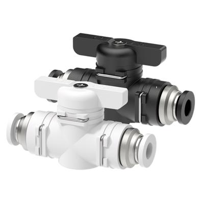 BUC 4mm 6mm 8mm 10mm 12mm 14mm 16mm Pneumatic Push In Quick Joint Connector Hand Valve To Turn Switch Manual Current-limiting