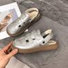Baotou Sandals Women'S Summer Two Wear Thick-Soled Half-Slippers Flat-Soled Soft-Soled Versatile Casual And Comfortable Single Shoes