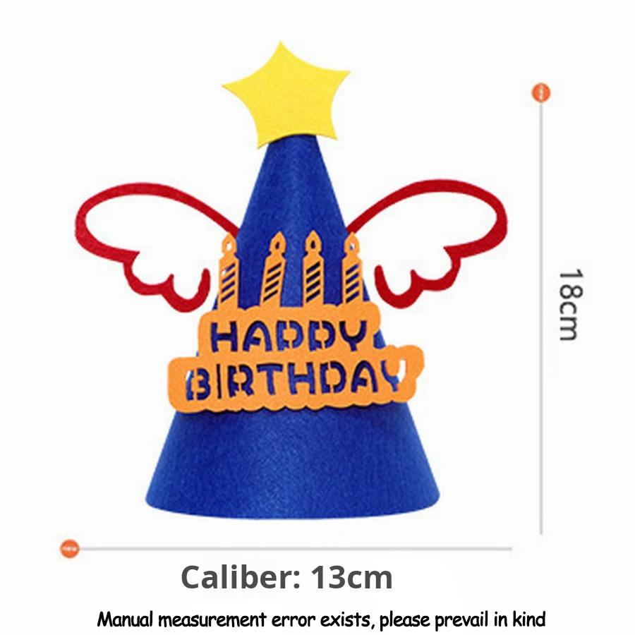 Felt Birthday Hat Fresh and Cute Birthday Hat Adorable Crown Photo Prop Party Hat Birthday Cone Hat Party Decorations
