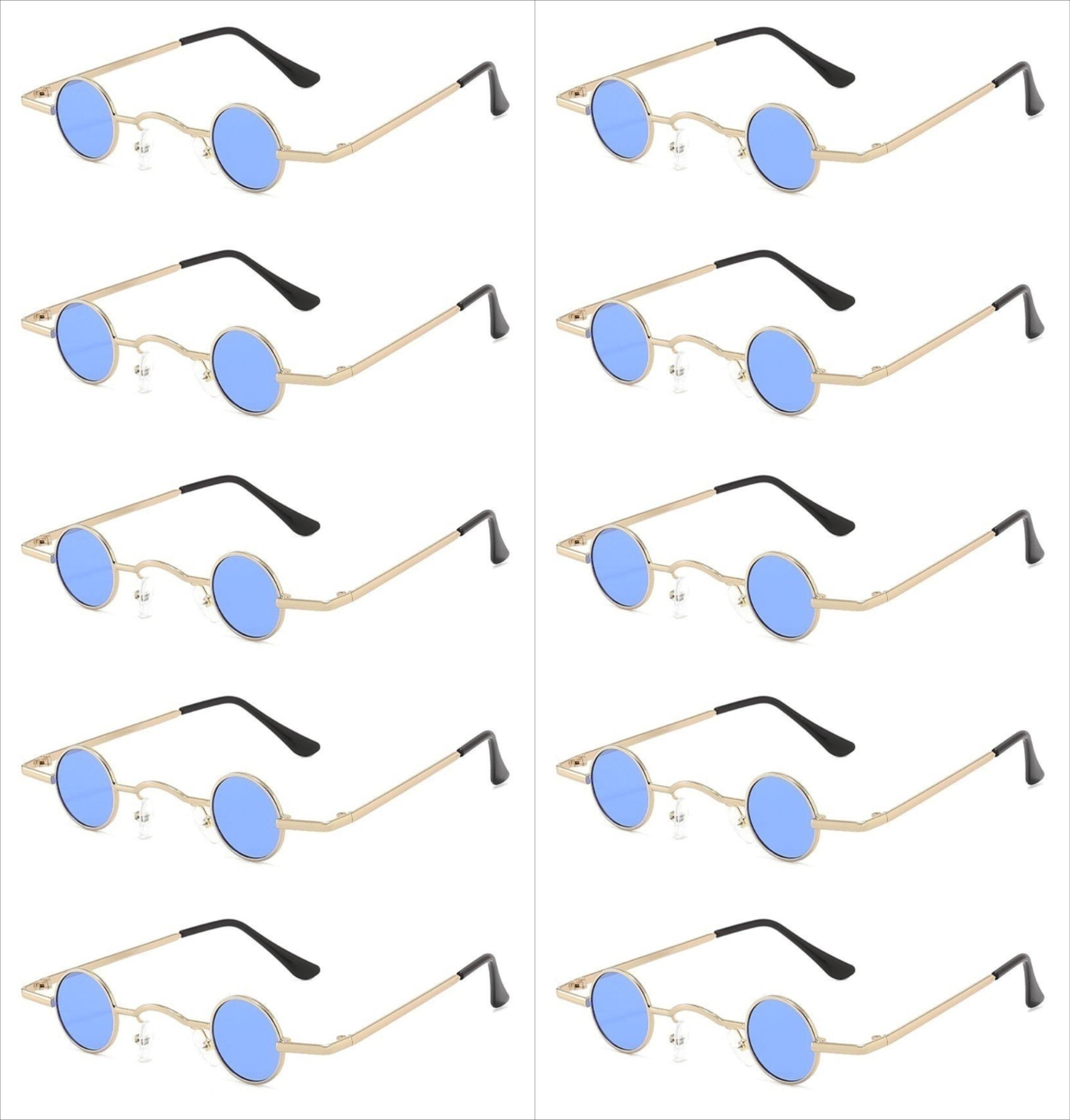 10pcs Aesthetic Shades Sunglasses UV400 for Women/Men Metal Frame Eyeglasses Colour Fashion Eyewear