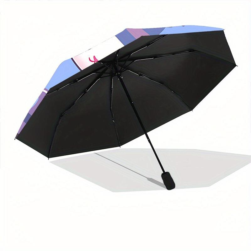 1pc Witch Cats Automatic Open/close Umbrella, 8-Rib sturdy structure, Portable Travel Umbrella, Parties, Everyday Use, Outdoor Accessory, Ar
