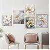 Abstract White Gold Flowers Canvas Modern Nordic Plant Posters And Prints Wall Art Pictures For Living Room Home Decor