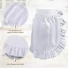 Woman Half Waist Cooking Kitchen Apron Short Lolita Maid Sexy Lace Black White Bib Beauty Flower Coffee Shop Pinafore Home Work