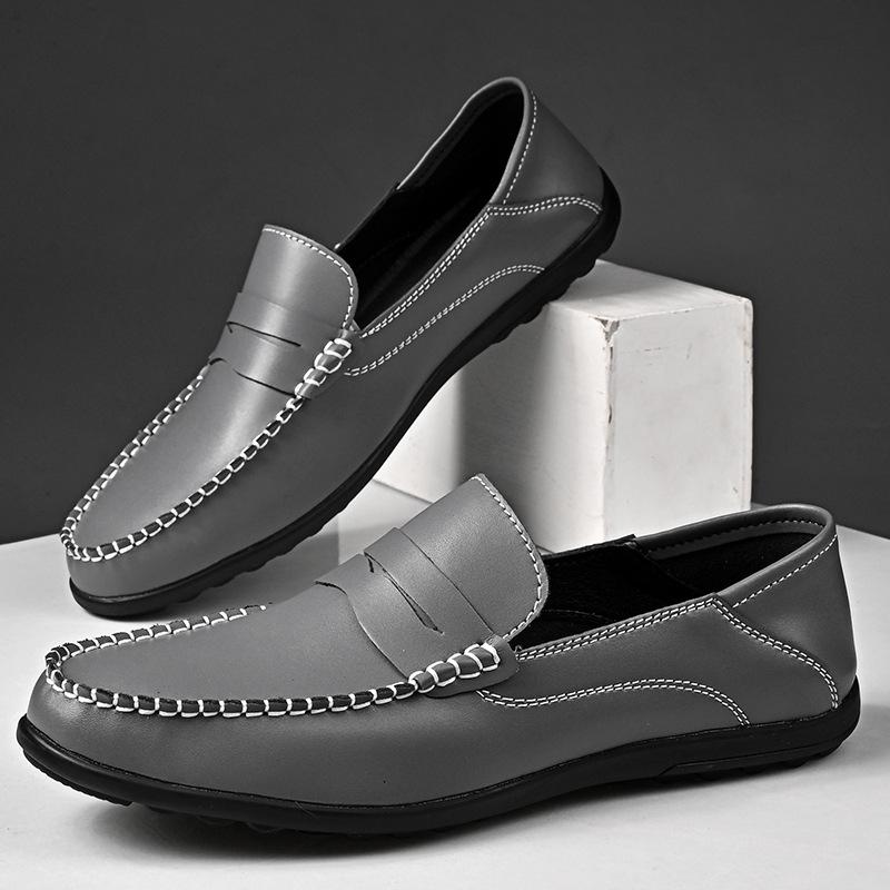 2025 Spring Men s Casual Slip-on Driving Loafers 45 серый