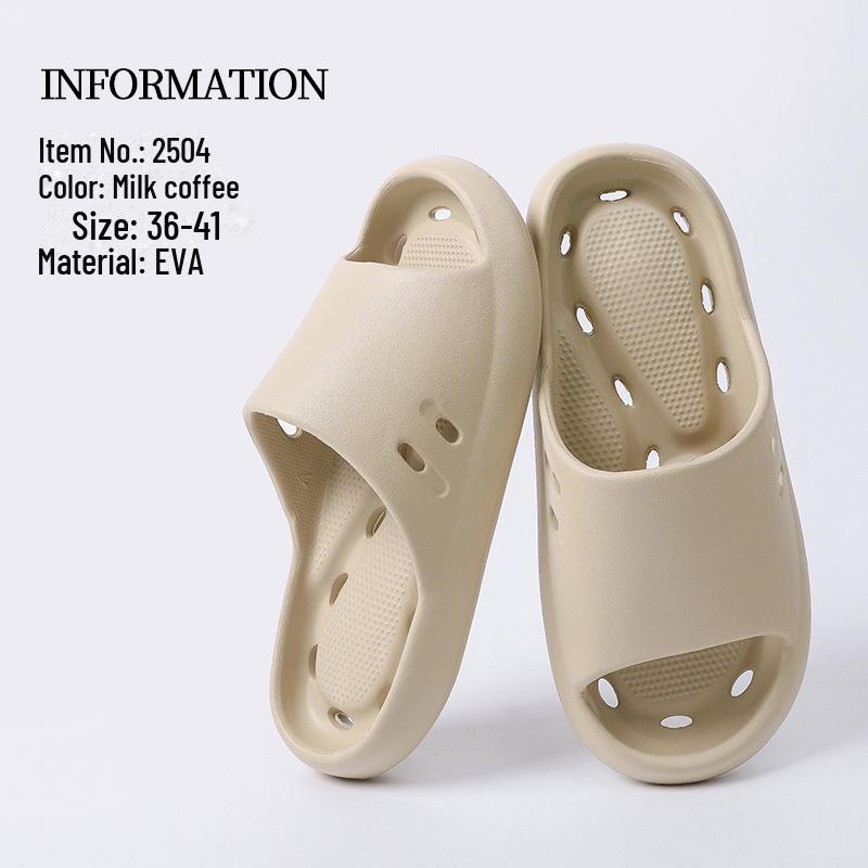 Zapatillas de Baño Huecas Antideslizantes de Secado Rápido para Hombre - Sandalias de Verano para Interior 2025