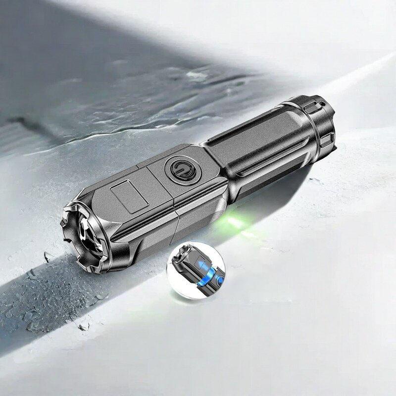 Light Super  Zoom Waterproof LED Flashlight Rechargeable Fishing Hunting Wild Camping Lumens Tactical Flashlight Retractable