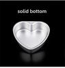 3/4/5/6/7/8/10/11 Inch Heart Shaped Cake Pan mold Solid Bottom Aluminum Alloy Chocolate Cake Pan Silver Tin Baking Mold Mould