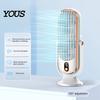 Wide Range Air Circulation Fan Turbofan Desktop with Digital Display, 3 Speed Quiet Personal Display Fan, Rechargeable Small Timer for Bedroom