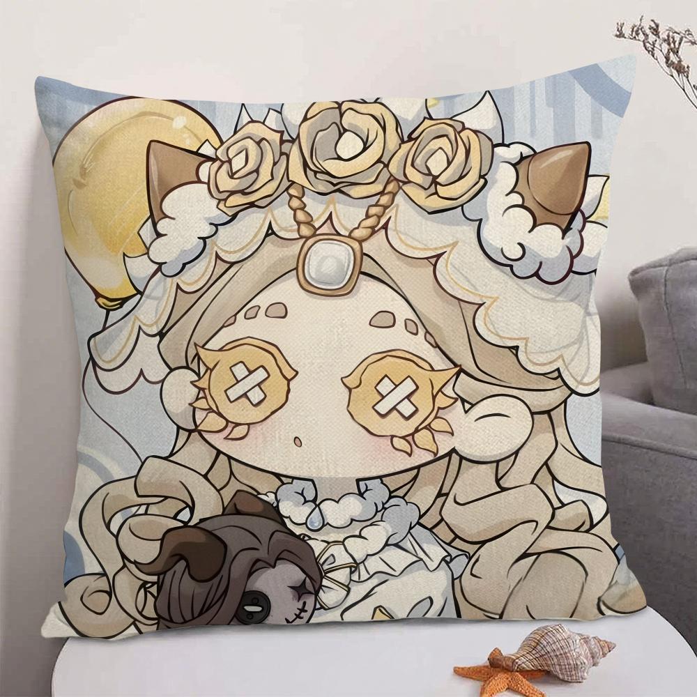 1PC Game IIdentity V Cushion Cover Natural Linen Organic Fabric DoubleSided Printing Sofa Home Decor Gift Pillow Case