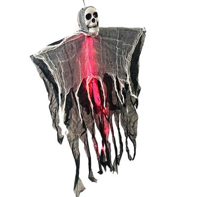 1 st Halloween Lysande Skalle Skelett Gasväv Hängande Spöke Hem Utomhus Trädgårdsdekoration Halloweenfest Skräck Spöke Rekvisita