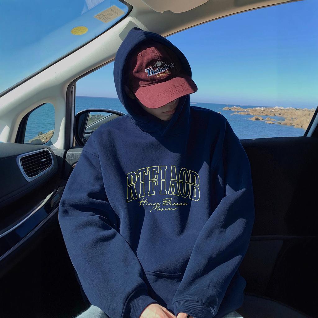 Hooded Sweater Autumn and Winter Letter Printing Couple Sweater New Loose Coat