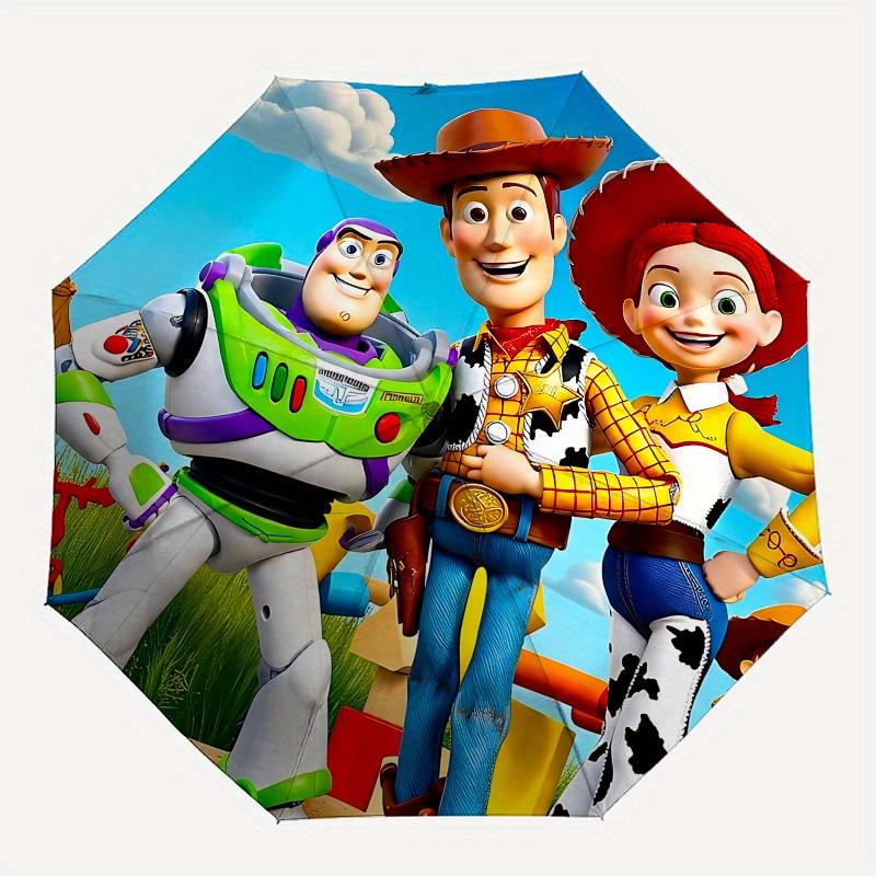 1 Auto Open Toy Story, Woody Themed Colorful 8 Rib Portable Umbrella for Men and Women, A Compact Commuting Companion Suitable for Daily Dri