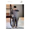 Pajamas Spring and Autumn Men's New Long Sleeve Outable Home Clothes Simple and Casual Large Set