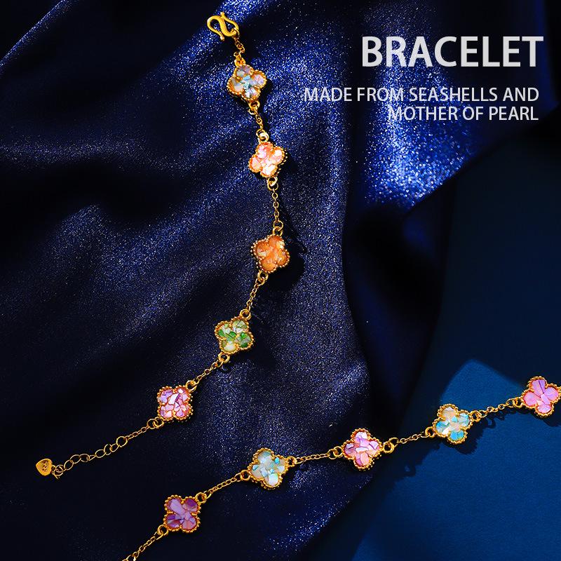 Mother-of-Pearl Bracelet DIY Kit: Shell Fragments Gift for Kids or Women's Day