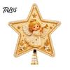 Unique Christmas Tree Accessories DIY Topper Star Kit with Faux Pearl & Rhinestone Materials, Santa Snowman Reindeer Festive Home Ornament Making