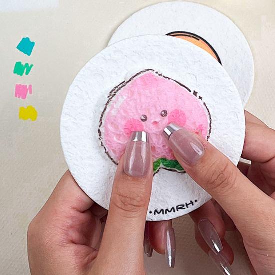 Yousheng Skumtekstur Blankt Malepapir 3D Tegning Magisk Lerret Svamp med Vannpensel Hvit Puffy Maling Papir for Barn Voksne DIY Kunsthåndverk