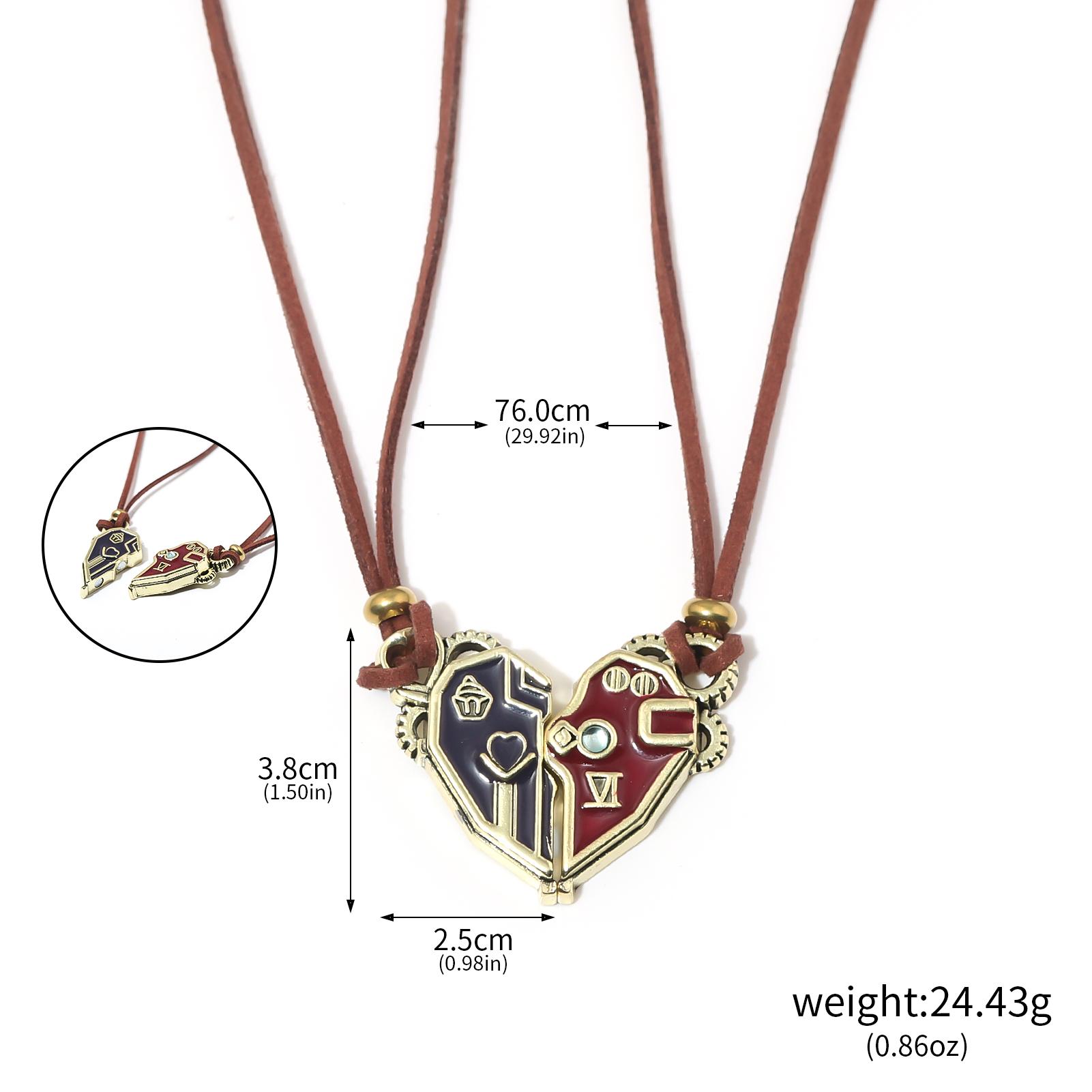 

Arcane Caitlyn Vi Necklace Cosplay Pendant for Men Women Game Disguise Magnet Lovers Chain Fantasy Halloween Custome Accessories