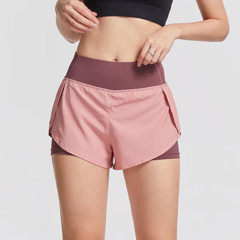 Women's Fake Two-Piece Sports Shorts