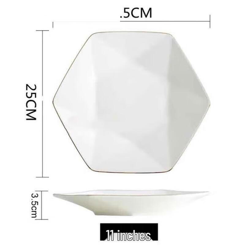 

ZLIII 11-inch European Gold Rim Ceramic Plate