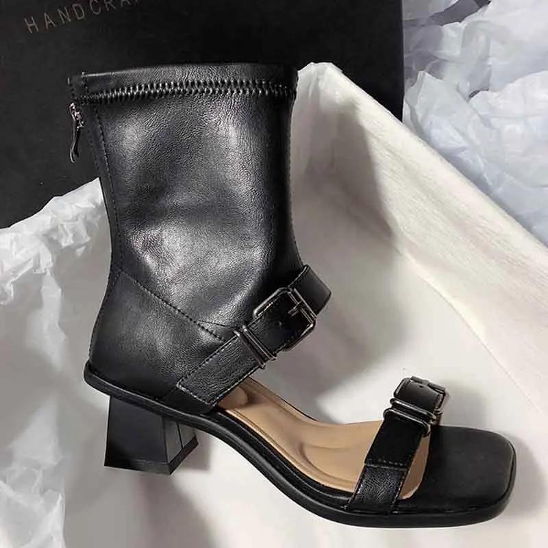 Fashion High Heels Women Sandals Designer Open Toe Shoes Summer Chunky Woman Cool Boots 2025 Fashion Dress New Party Sandalias De Mujer