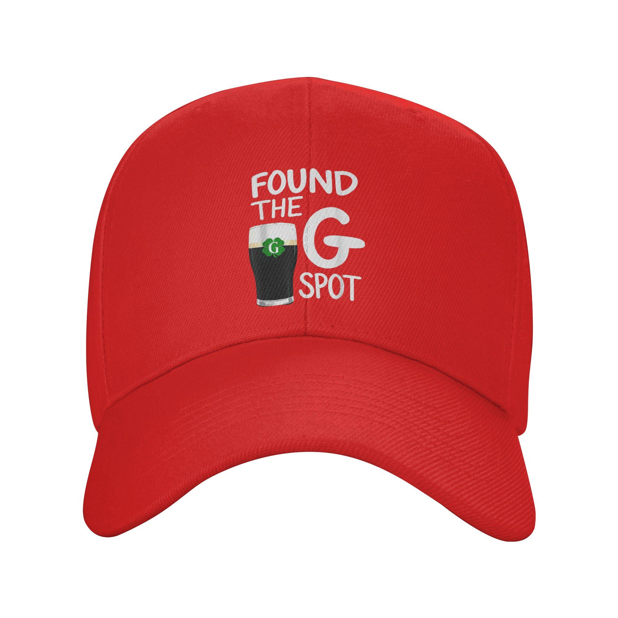 Funny St Patricks Beer Found The G Spot Baseball Cap Vintage Unisex Trucker Hat Print Tennis Skate Snapback Cap Birthday Present One Size