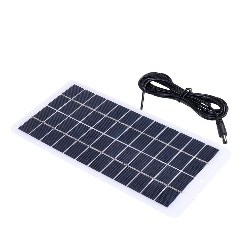 10W 12V Polycrystalline Solar Panel with 3m DC Cable for Outdoor Monitoring, Mobile Phone, Computer, and Lamp Charging