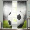 Fußballplatz Gras Sport Fußball Tüll Sheer Fenster Vorhänge Für Wohnzimmer Das Schlafzimmer Moderne Voile Organza Vorhänge Vorhänge