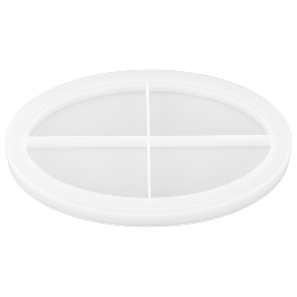 Epoxy Resin Casting Fruit Tray Mold Silicone Decorative Tray Plate DIY Mold AccessoryOval Smooth Tray Mould