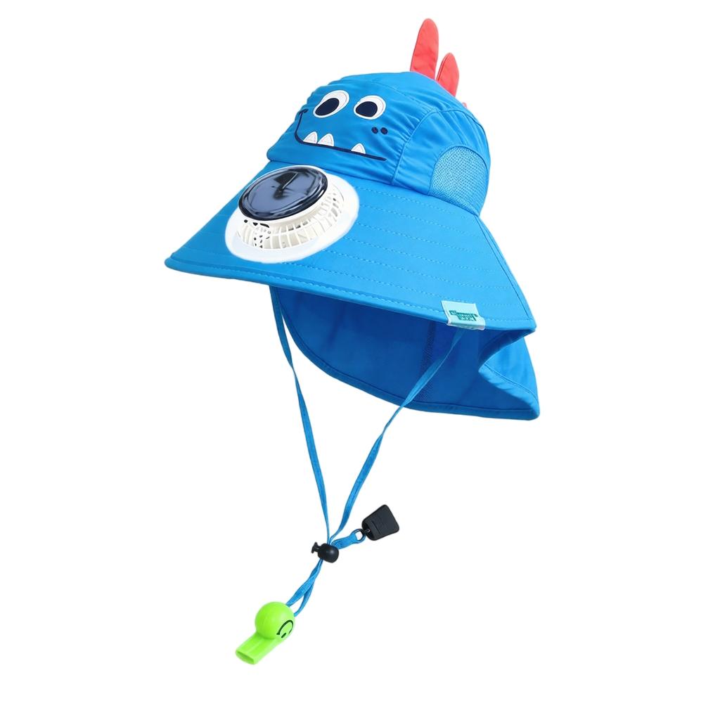 Kids Fan Hat with Cape Sun Wide Mesh for Boys Girls