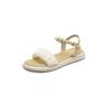 Summer Women's Casual Sandals Comfortable Soft-soled Non-slip Thick-soled Sandals Buckle Empty Round Head New One-word Sandals