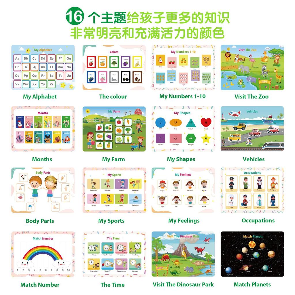 Children's Early Education Cognitive Tear-and-stick-paste Books, Flip Books, and Educational Quiet Books