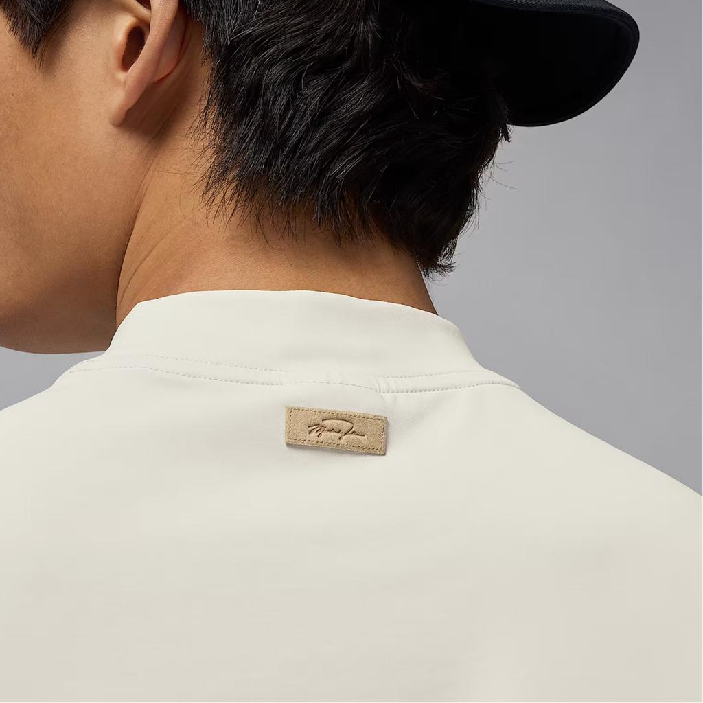 Jordan Solid Color Polo Short Sleeve T-Shirt Men Tops Beige IB3685-030