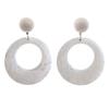 New Chinese Safety Buckle Hollow Round Earrings, High-End Female Personality Exaggerated Earrings, Fashionable Versatile Earrings