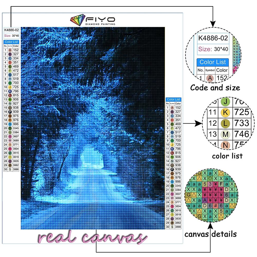 DIY 5D Diamond Painting Snow Scene Cross Stitch Kit Full Drill Embroidery Mosaic Art Picture of Rhinestones Gift