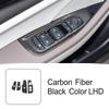 Window Glass Lifting Buttons Panel Decoration Cover Trim For BYD Qin PLUS  LHD Carbon Fiber Color Interior Accessories