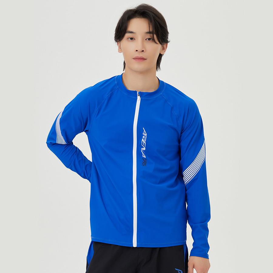 Alena Men'S Impact Leisure Zip-Up Rash Guard A4Bm1Rr03Rbl
