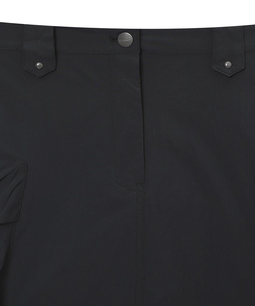 Syupeodeulai Women'S Nylon Pocket Skirt Black Sdflkcq42Blk
