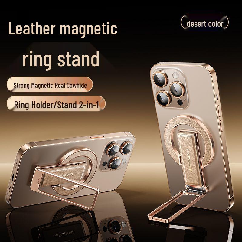 Magnetic Magsafe Phone Holder with Metal Ring, Wrist Strap, and Foldable Stand