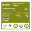 Vlado's Himalayan Organics 100% Organiczny Proszek z Moringi 200g | Naturalny Superfood dla Energii, Odporności i Odżywienia